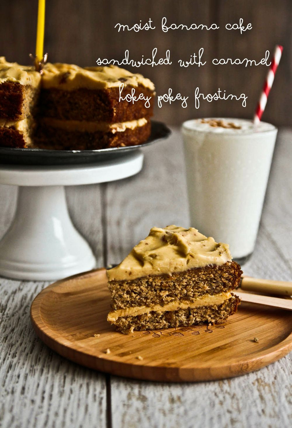 Vegan Banana Cake
 Vegan Banana Cake With Hokey Pokey Caramel Frosting Not