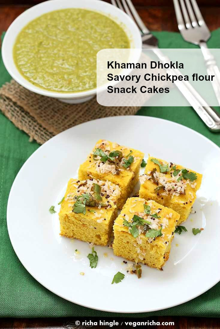 Vegan Chickpea Recipes
 Chickpea flour Snack Cakes Khaman Dhokla Recipe Vegan