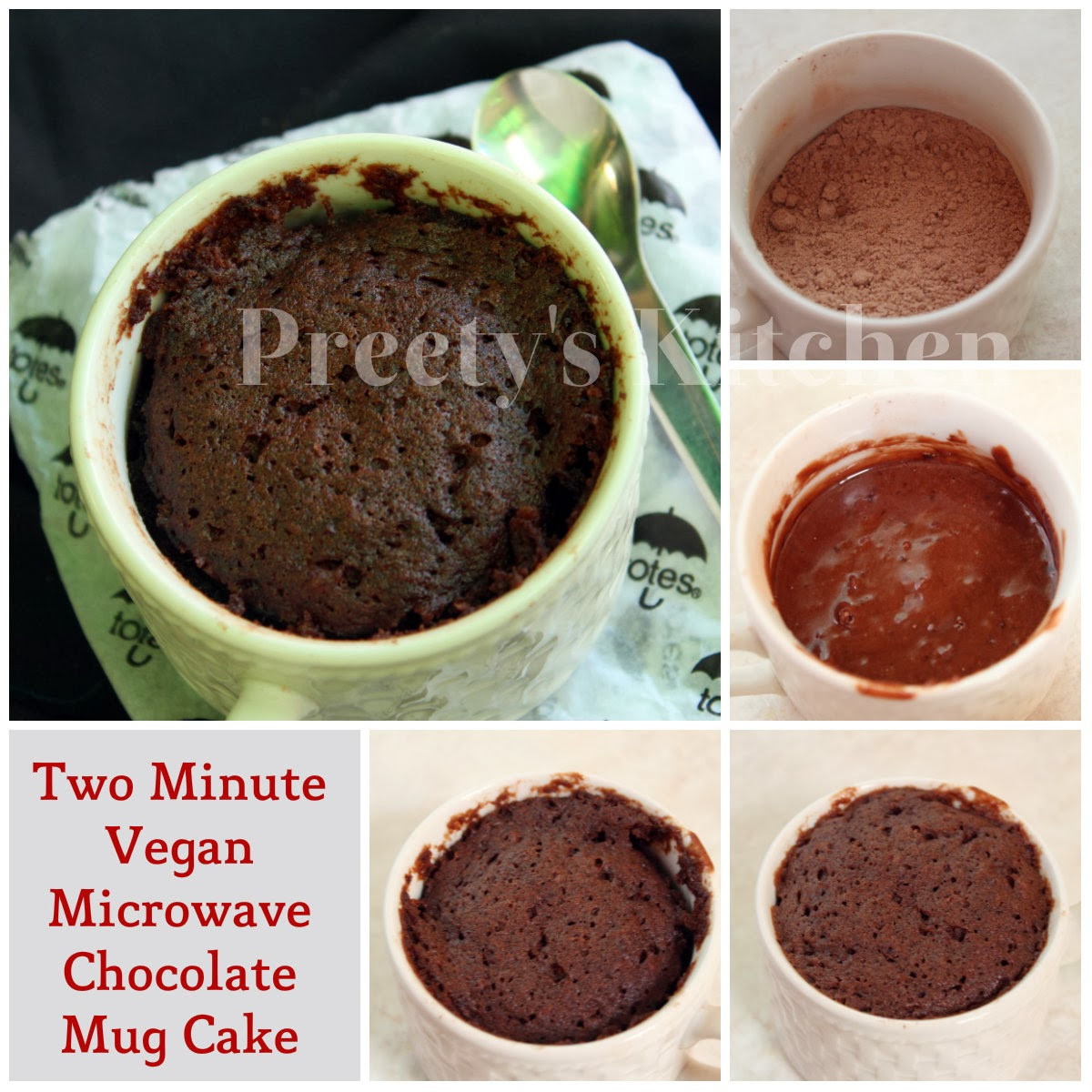 Vegan Chocolate Mug Cake
 Preety s Kitchen Two Minute Vegan Microwave Chocolate Mug