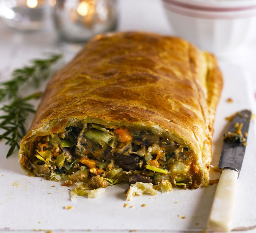 Vegan Christmas Recipes
 Chestnut spinach & blue cheese en croûte recipe