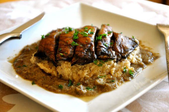 Vegan Portobello Mushroom Recipes
 Grilled Portabello Mushroom over Mashed Cauliflower