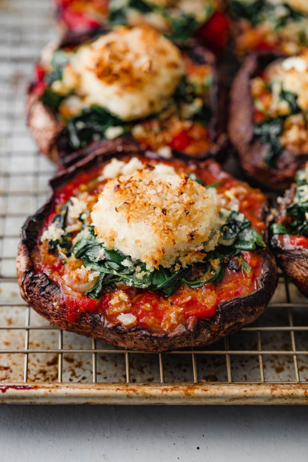 Vegan Portobello Mushroom Recipes
 Stuffed Portobello Mushrooms with Crispy Goat Cheese A