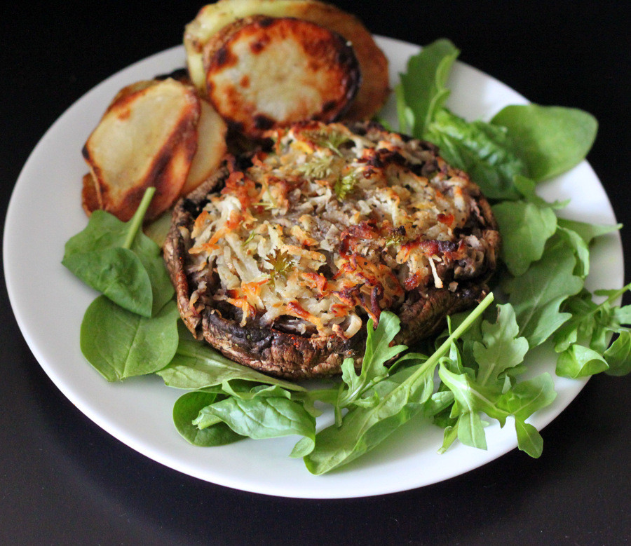 Vegan Portobello Mushroom Recipes
 Portabella stuffed with Hash browns Vegan Glutenfree