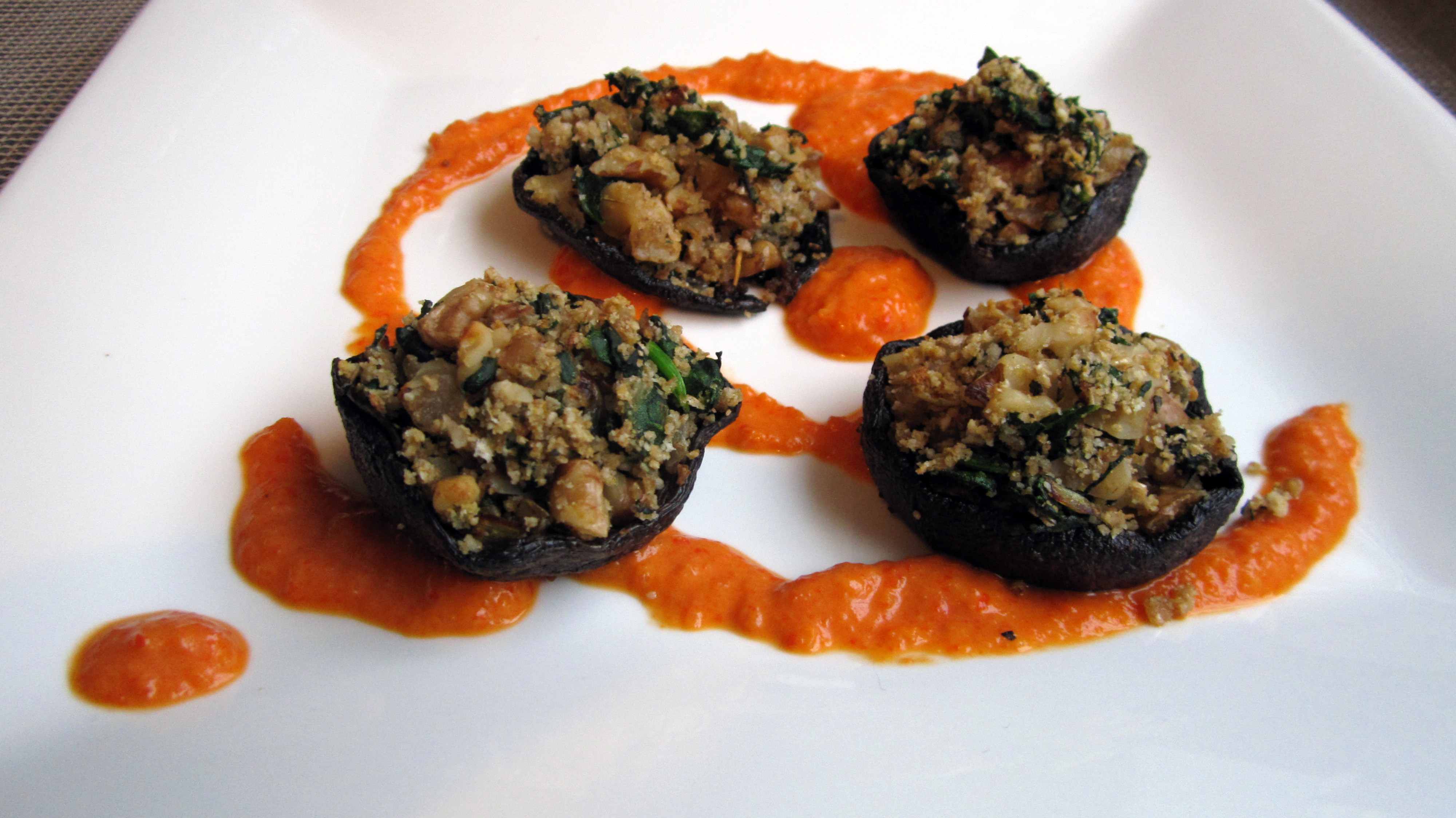 Vegan Portobello Mushroom Recipes
 Stuffed Portobello Mushrooms W Roasted Red Pepper Coulis