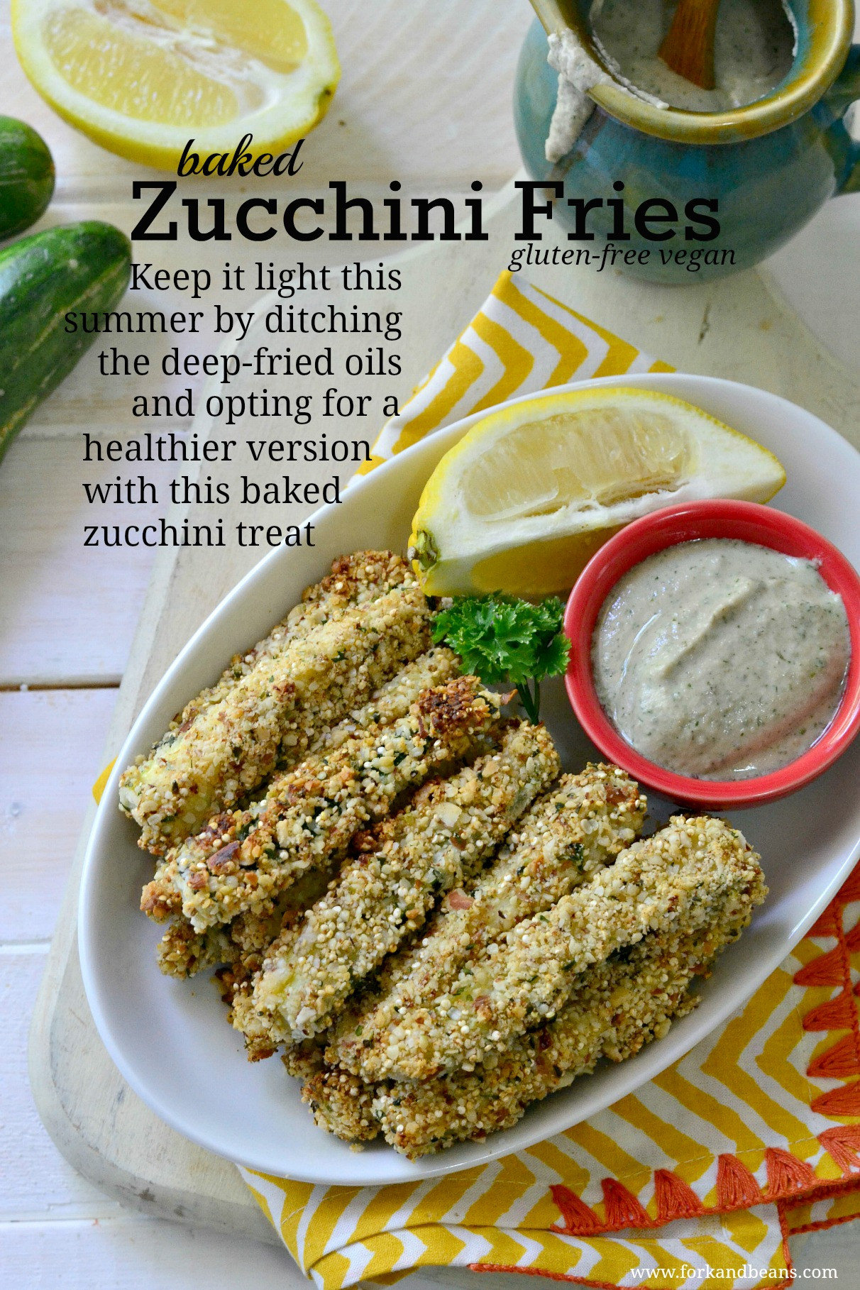 Vegan Zucchini Recipes
 Baked Vegan Zucchini Fries Fork and Beans