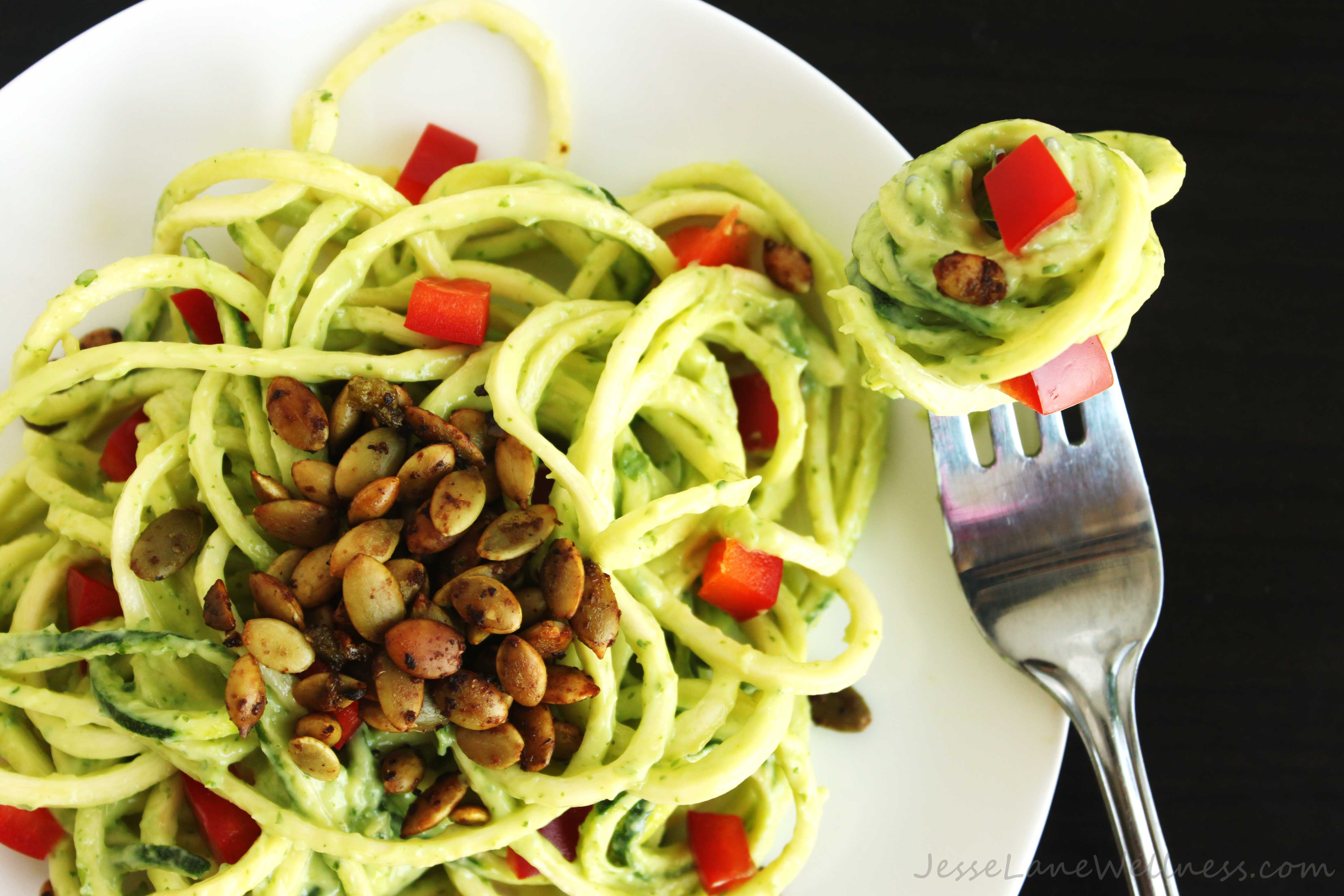 Vegan Zucchini Recipes
 Summer Cilantro Zucchini Pasta GF Paleo Vegan Jesse Lane