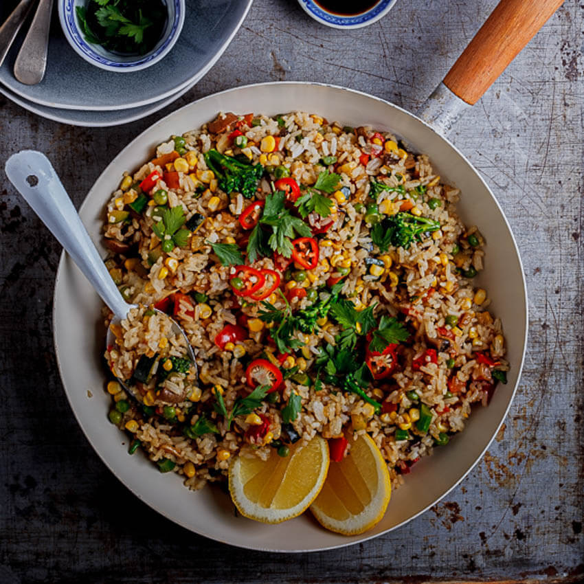 Vegetable Fried Rice
 Quick and easy ve able fried rice Simply Delicious