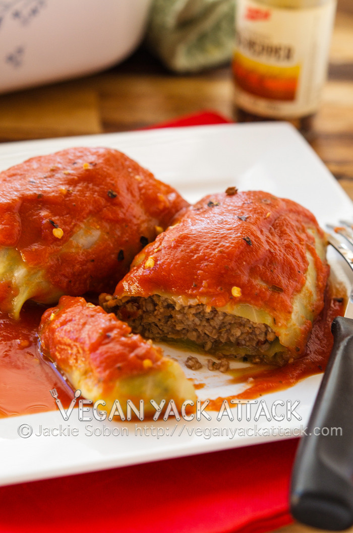 Vegetarian Cabbage Rolls
 Golabkis Stuffed Cabbage Rolls Vegan Yack Attack