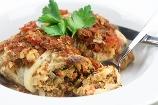 Vegetarian Cabbage Rolls
 Ve arian Cabbage Rolls • The Healthy Foo