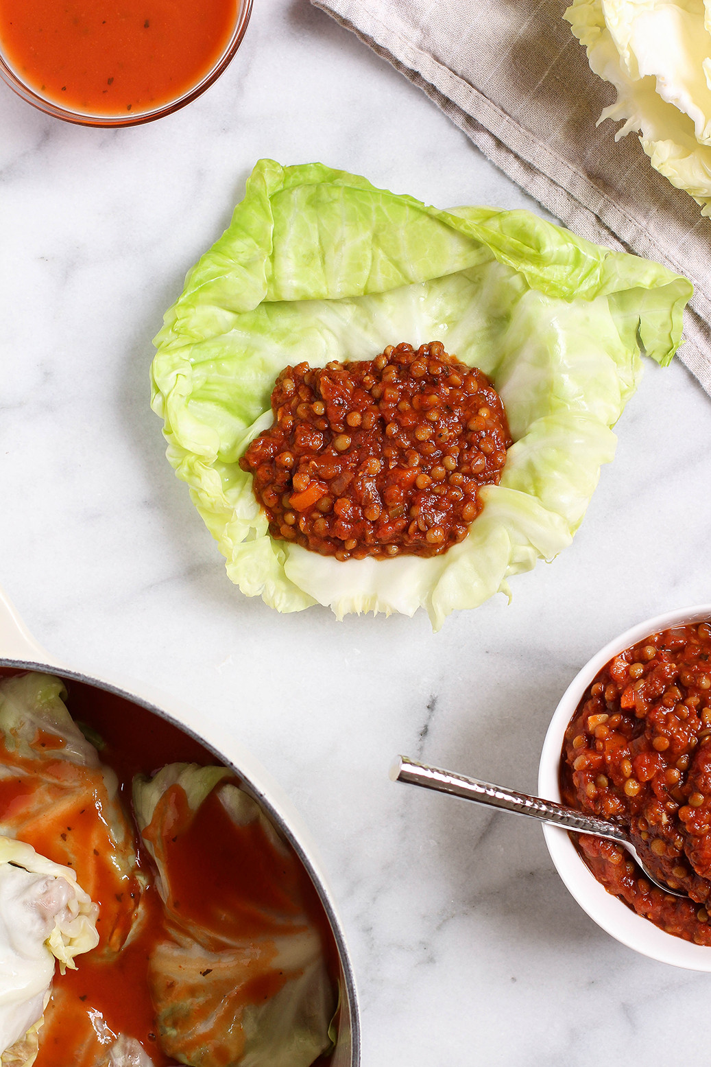 Vegetarian Cabbage Rolls
 ve arian stuffed cabbage leaves