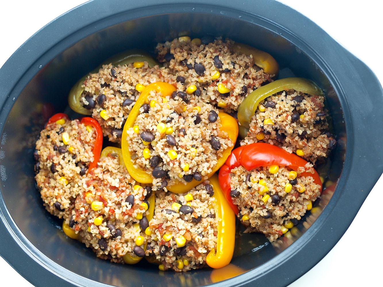 Vegetarian Crockpot Recipes
 Vegan Mexican Stuffed Peppers Slow Cooker Recipe Happy