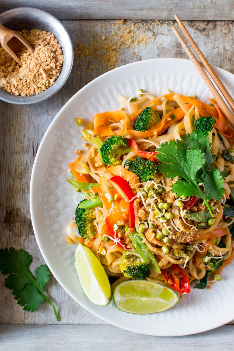 Vegetarian Pad Thai
 Vegan pad thai Lazy Cat Kitchen