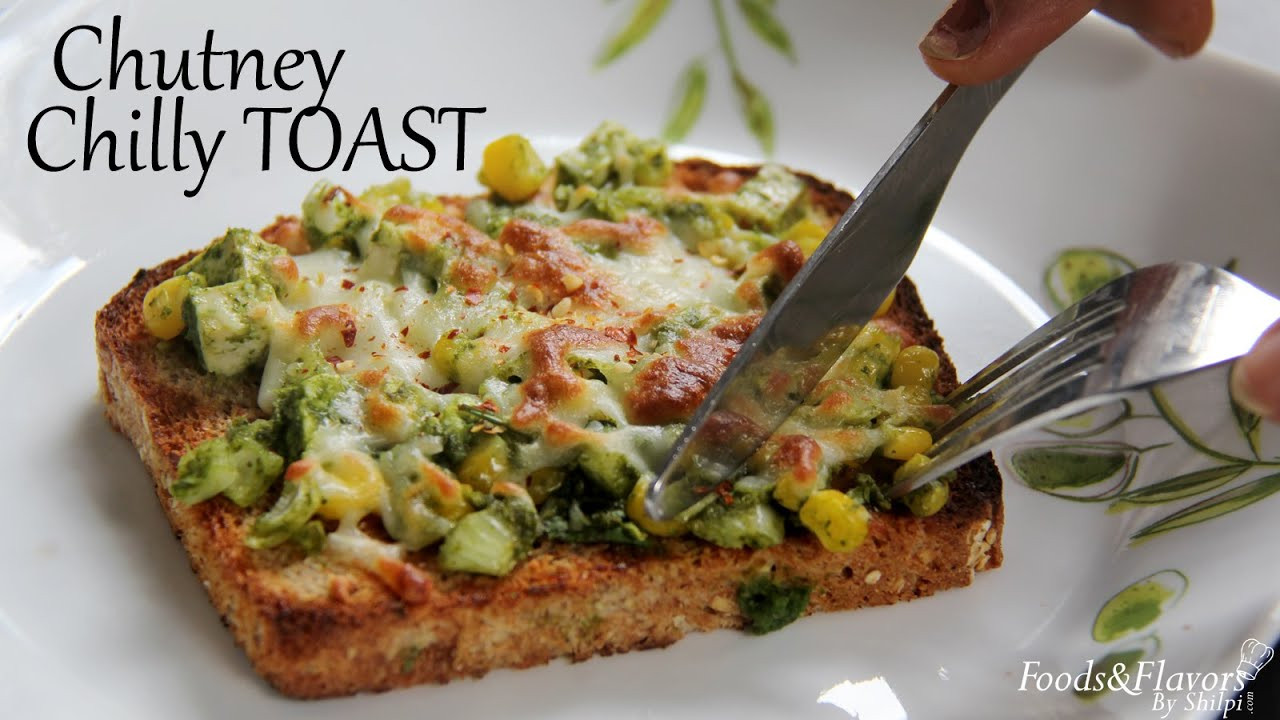 Vegetarian Snacks Recipe
 Chutney Cheese Toast