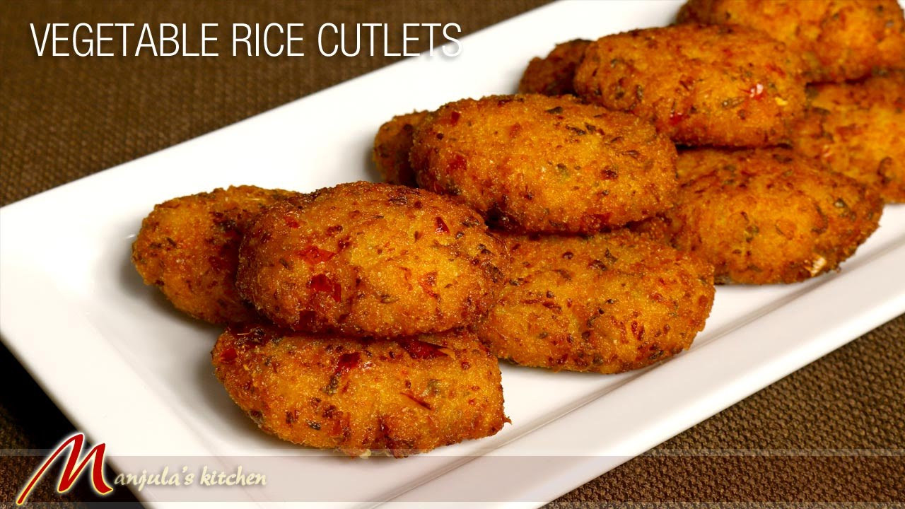 Vegetarian Snacks Recipe
 Ve able Rice Cutlets Indian Appetizer Recipe by