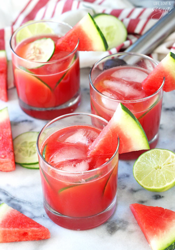 Watermelon Drinks With Rum
 Watermelon Elderflower Cocktail Life Love and Sugar