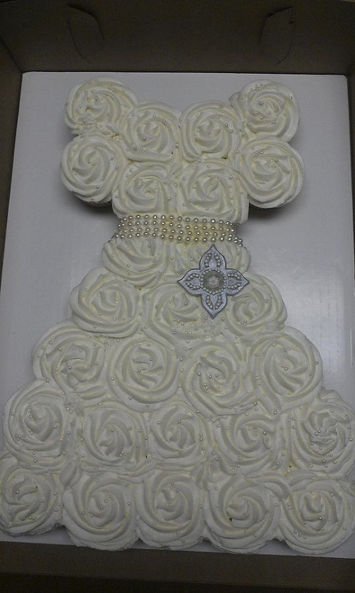 Wedding Dress Cupcakes
 wedding dress cupcake cake small