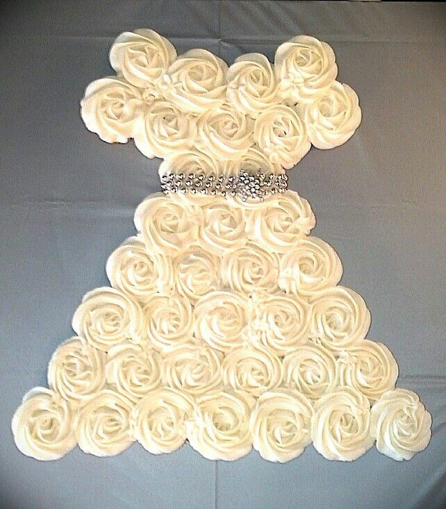 Wedding Dress Cupcakes
 Wedding Dress Cupcake Cake Wedding and Bridal Inspiration