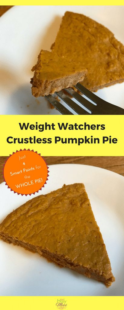 Weight Watchers Crustless Pumpkin Pie
 Weight watcher points recipes you ll love on Pinterest