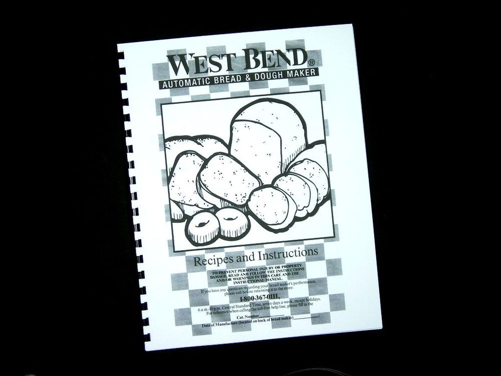 West Bend Bread Maker Recipes
 West Bend Bread Maker Machine Instruction Manual Recipes