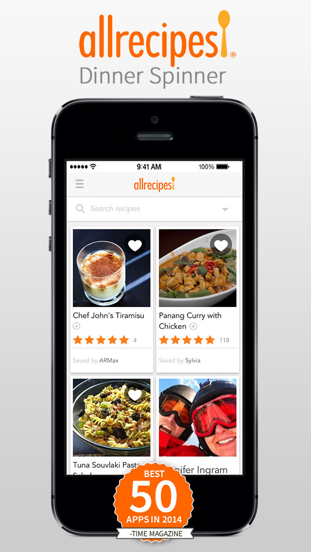 What For Dinner App
 App Shopper Allrecipes Dinner Spinner Food & Drink