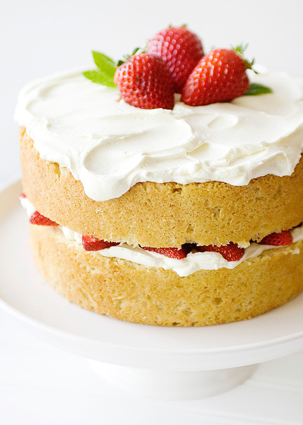 White Cake With Strawberries
 White Chocolate Strawberry Cake Baked Bree