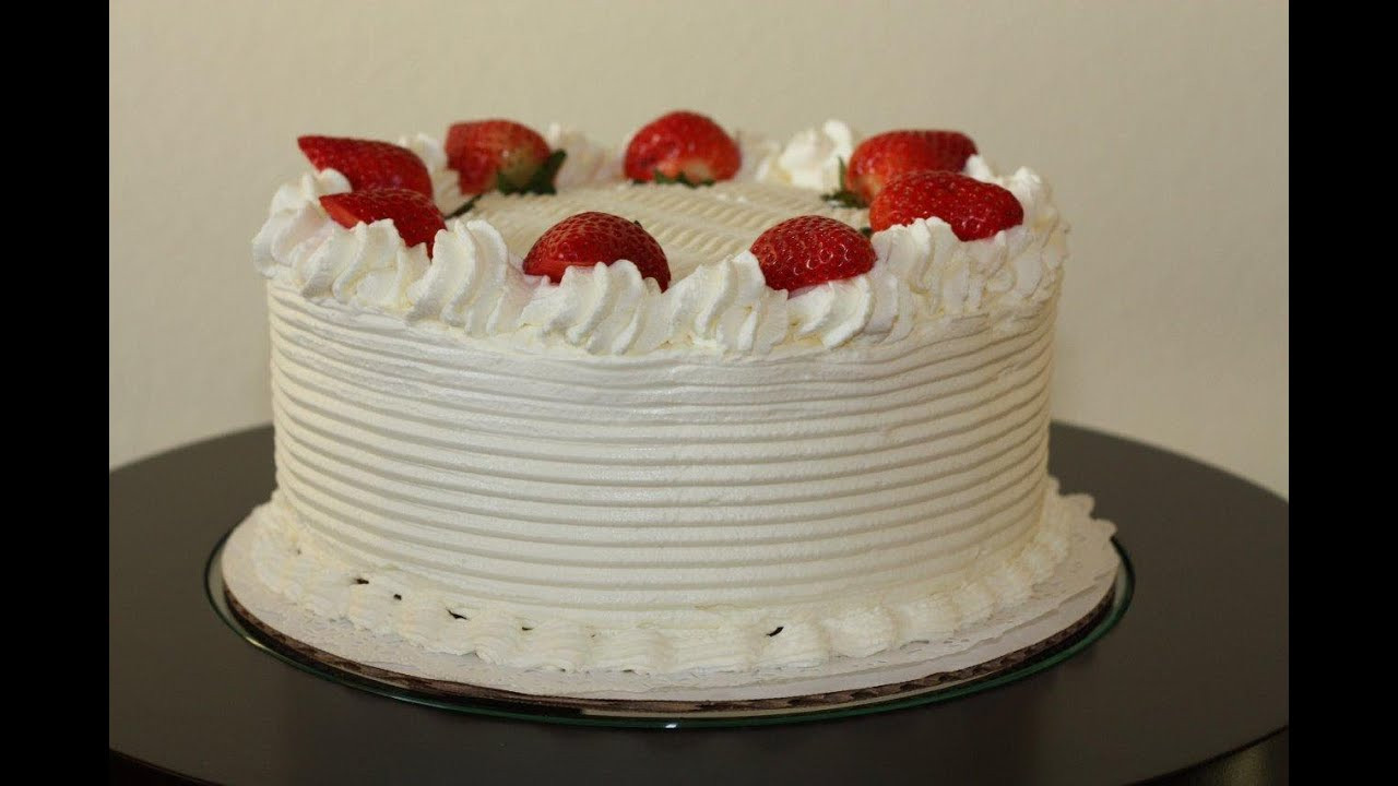 White Cake With Strawberries
 White cake with strawberries decoration