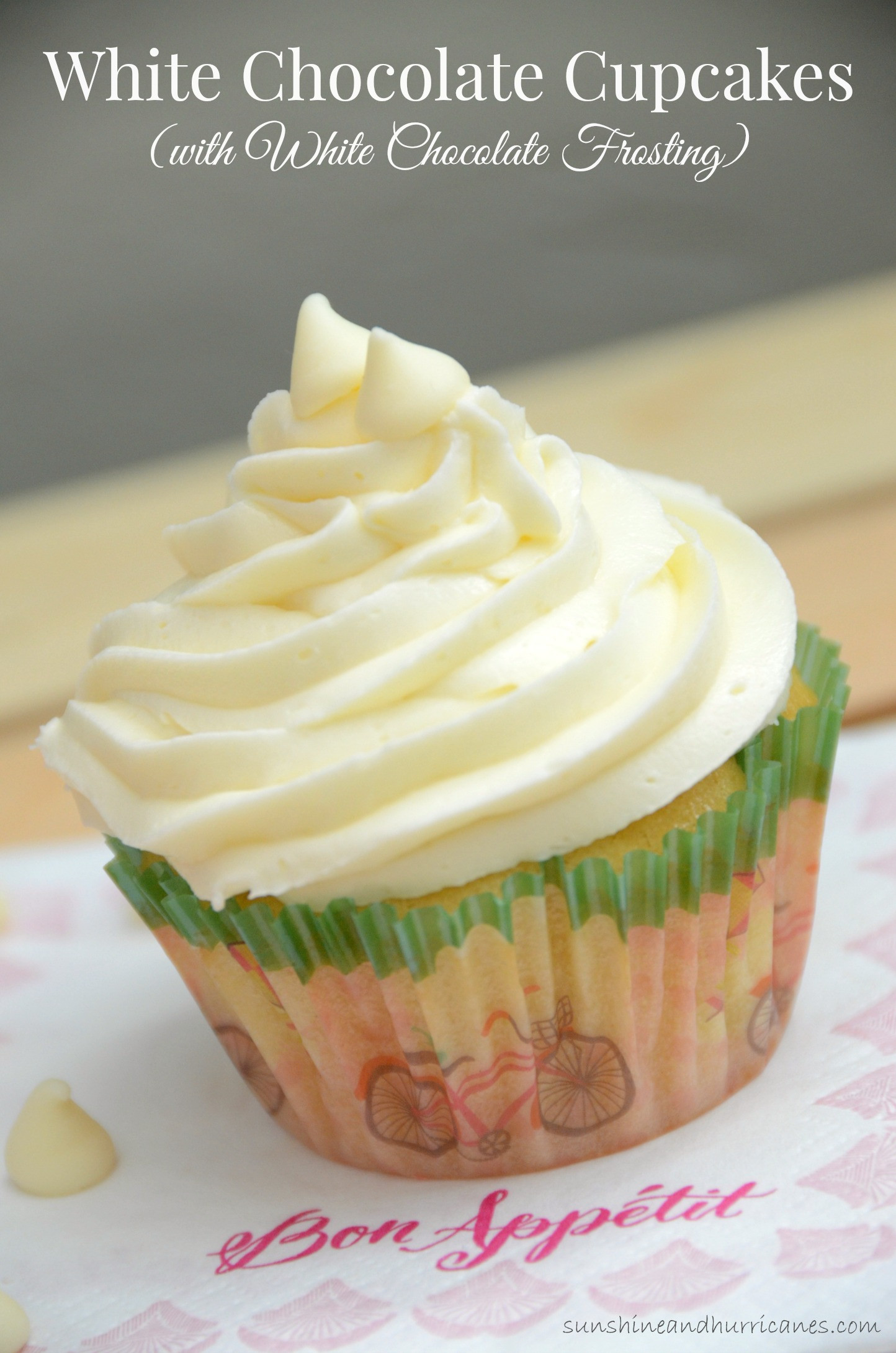 White Chocolate Cupcakes
 White Chocolate Cupcakes with White Chocolate Frosting