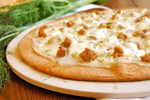 White Sauce For Pizza
 Roasted Fennel Italian Sausage Pizza A Sweet Pea Chef