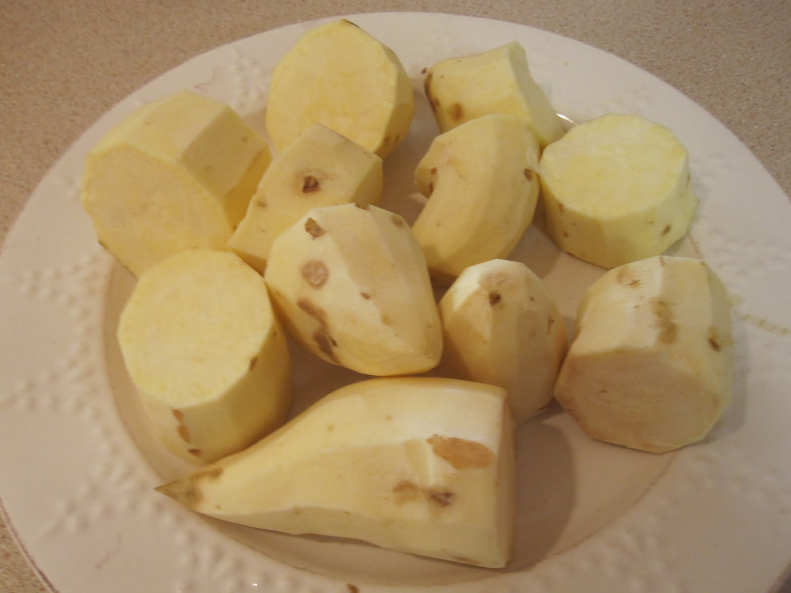 White Sweet Potato
 Cannundrums Yams Sweet Potatoes and Cassava