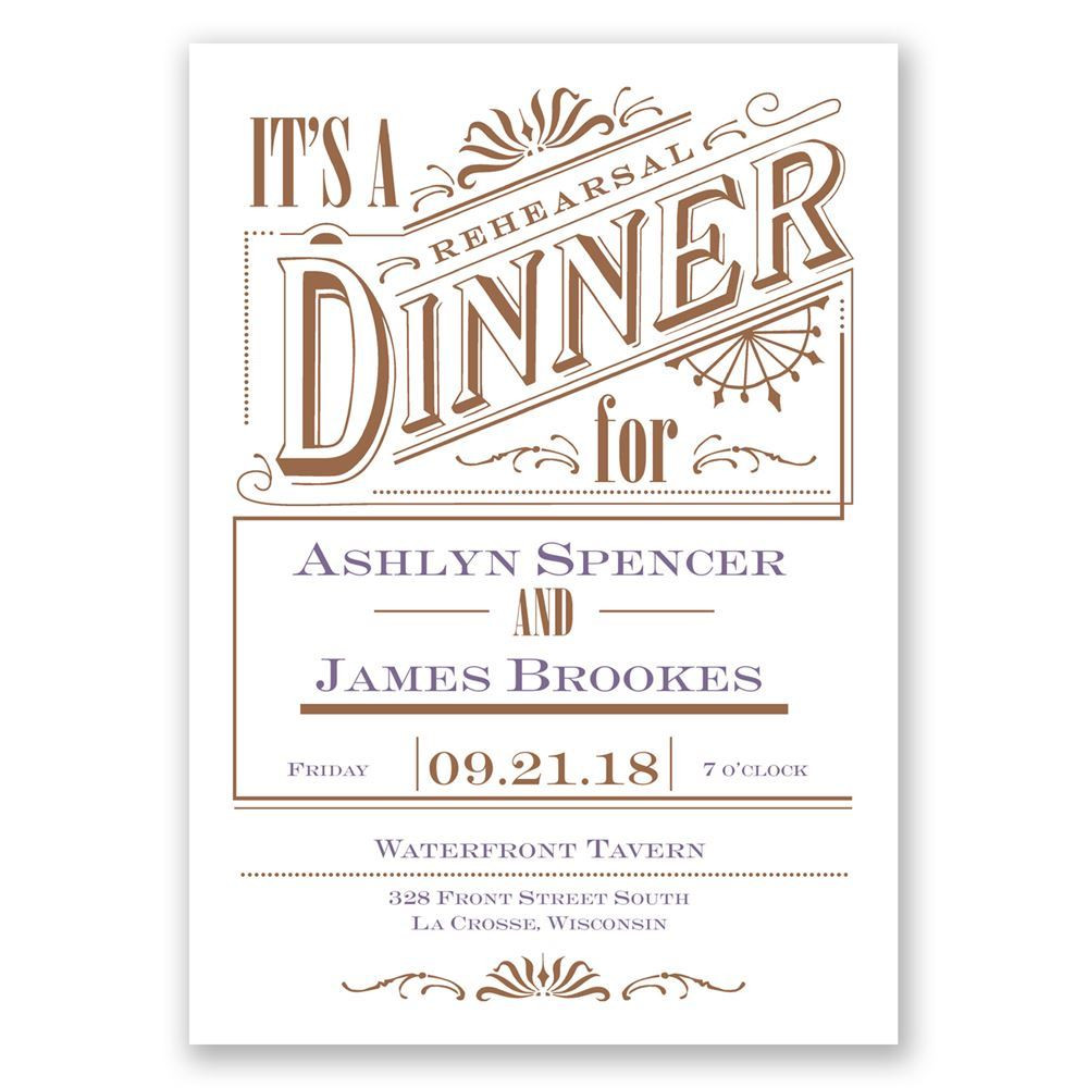 Who To Invite To Rehearsal Dinner
 Vintage Charm Rehearsal Dinner Invitation