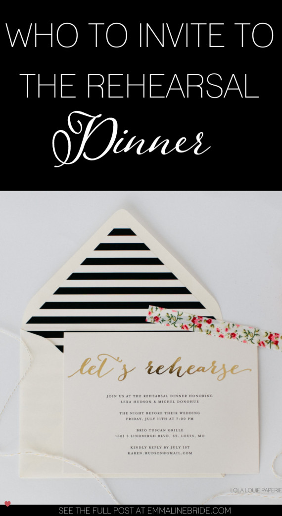 Who To Invite To Rehearsal Dinner
 Who to Invite to the Rehearsal Dinner and Why