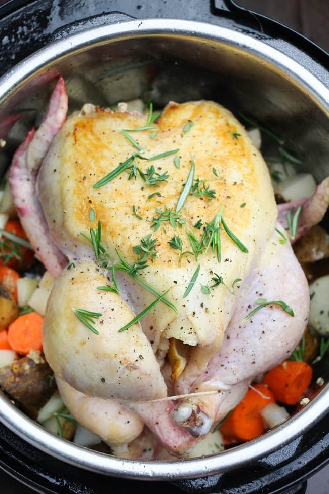 Whole Chicken In Instant Pot
 Instant Pot Whole Chicken with Ve ables