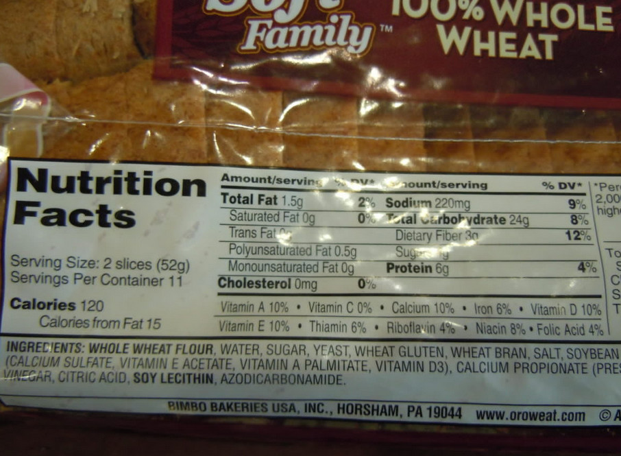 Whole Grain Bread Nutrition
 whole wheat bread nutrition facts