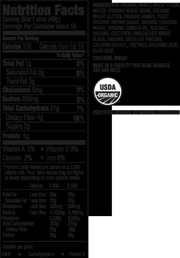 Whole Grain Bread Nutrition Facts
 whole wheat bread nutrition facts 2 slices