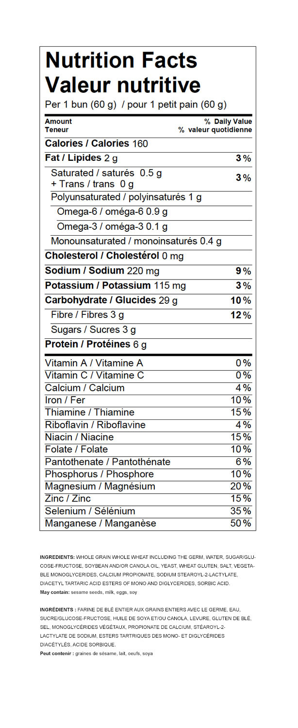 Whole Grain Bread Nutrition Facts
 Wonder Whole Wheat Bread Nutrition Facts Nutrition Ftempo