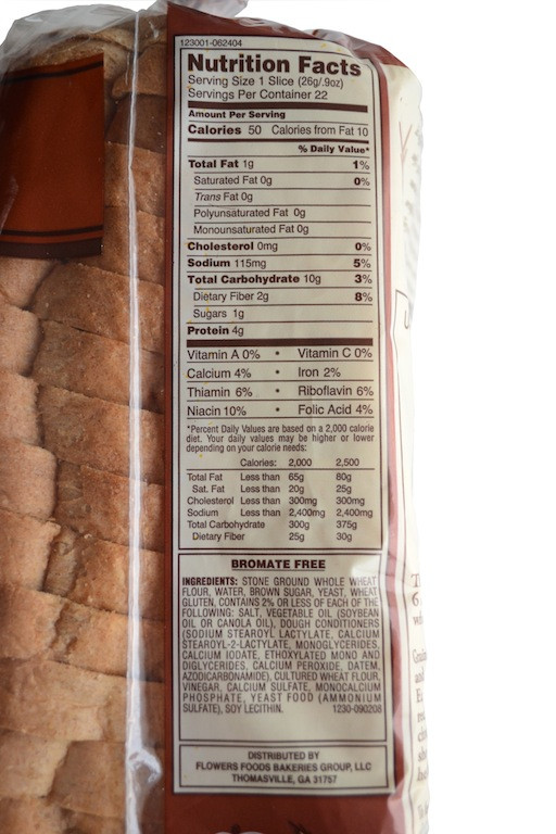Whole Grain Bread Nutrition Facts
 wheat bread nutrition facts 1 slice