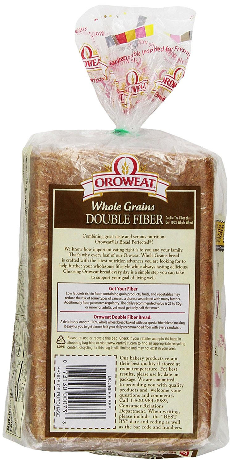 Whole Grain Bread Nutrition Facts
 Oroweat 100 Whole Wheat Bread Nutrition Facts