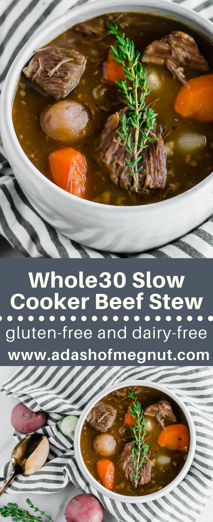 Whole30 Beef Stew
 Whole30 Slow Cooker Beef Stew Gluten free and Dairy free