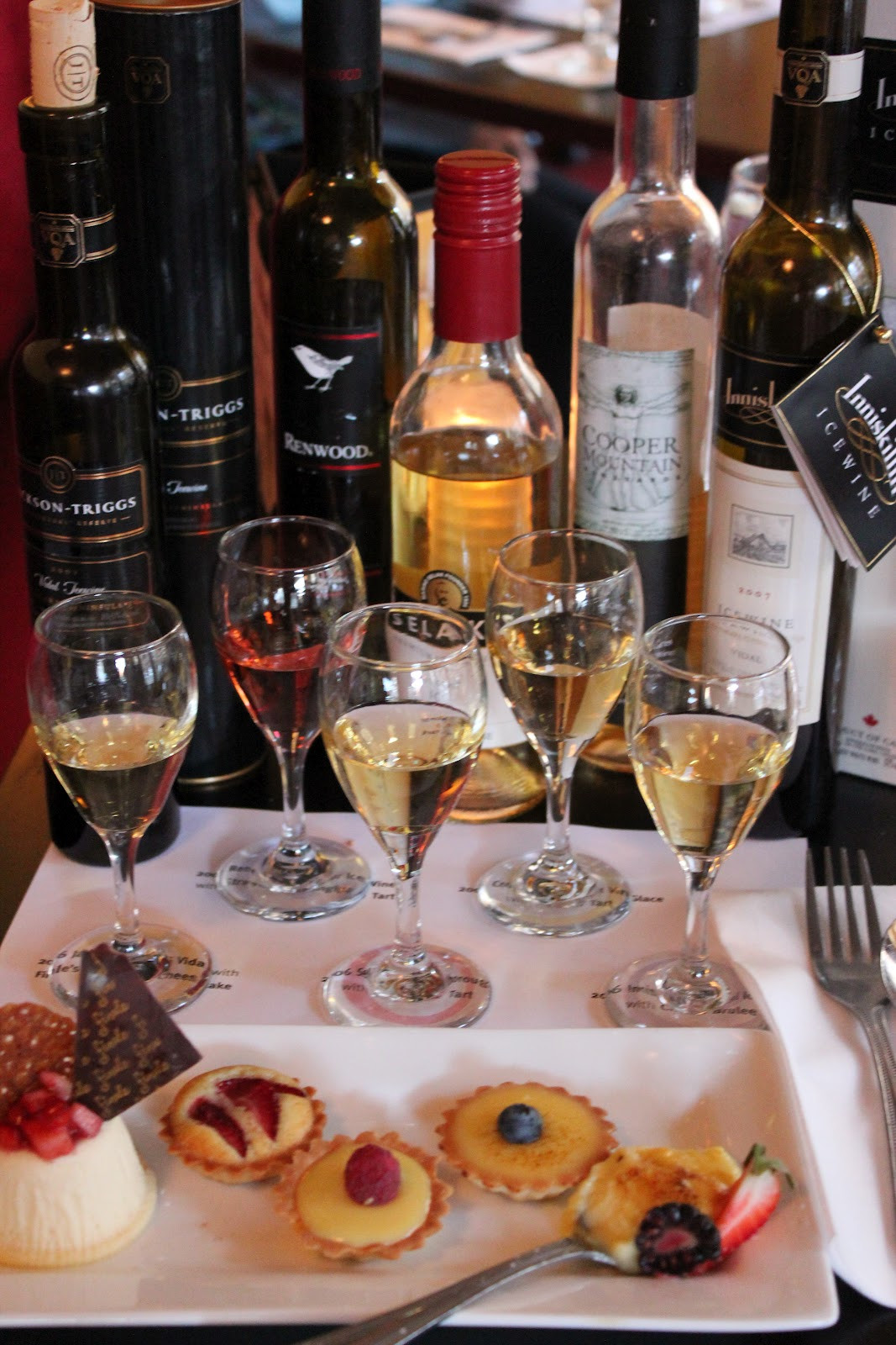 Wine And Dessert
 Chelsea s Choice Ice Wines and Seasonal Desserts at Finale