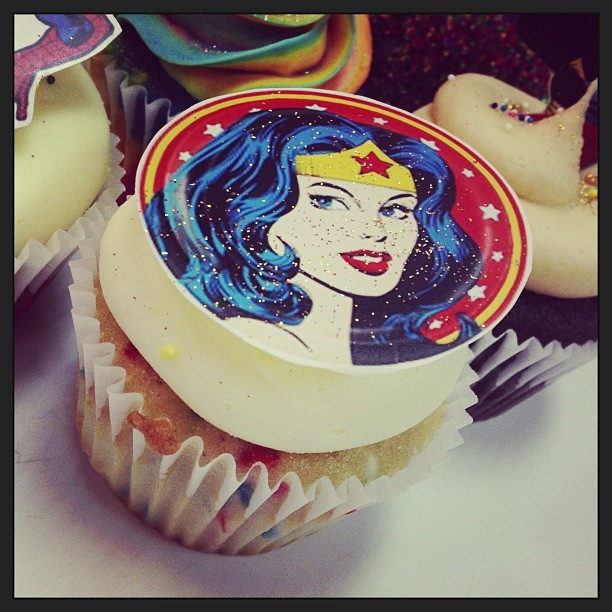 Wonder Woman Cupcakes
 wonder woman cupcake iSparkle Cupcakes