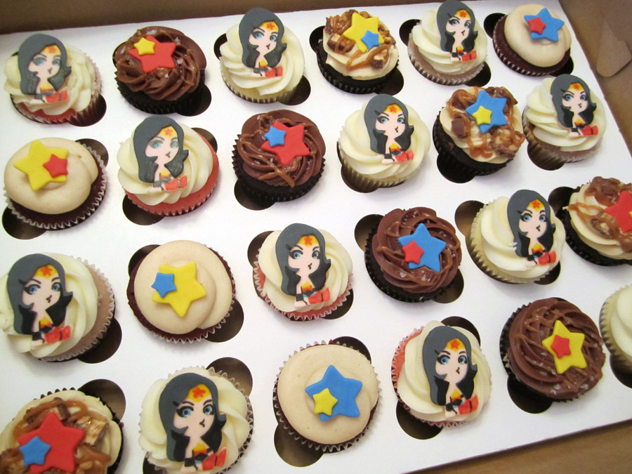 Wonder Woman Cupcakes
 Wonder Woman Baby Shower Cupcakes Mindy Bortz