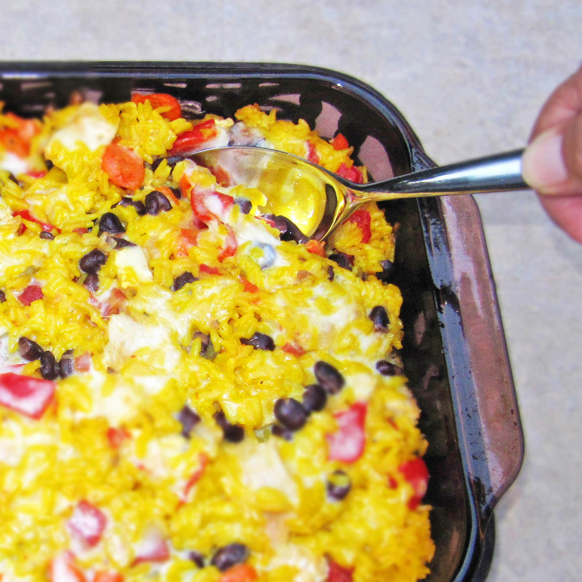 Yellow Rice And Beans
 Cheesy Chicken Yellow Rice and Black Bean Casserole Joy