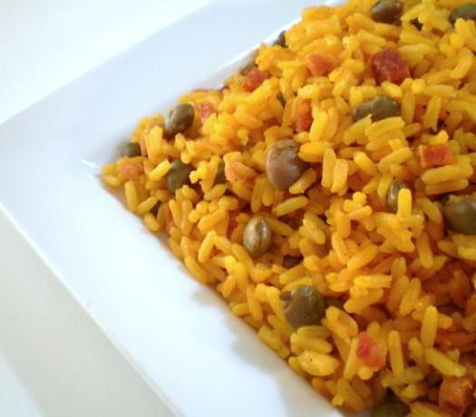 Yellow Rice And Beans
 Taste and Tell Recipes Arroz con Gandules Yellow Rice