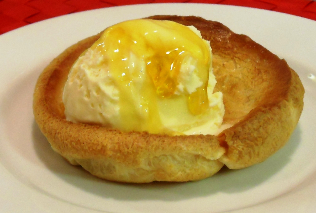 Yorkshire Pudding Dessert
 Yorkshire Puddings with Ice Cream & Golden Syrup Fab