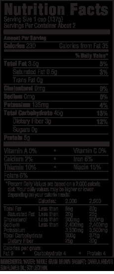 1/2 Cup Brown Rice Calories
 minute brown rice cups nutrition facts