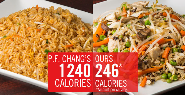 1/2 Cup Brown Rice Calories
 Chain Restaurant Favorites Get a Healthy Makeover P F