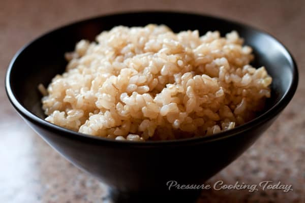 1 Cup Brown Rice
 Pressure Cooker Instant Pot Rice