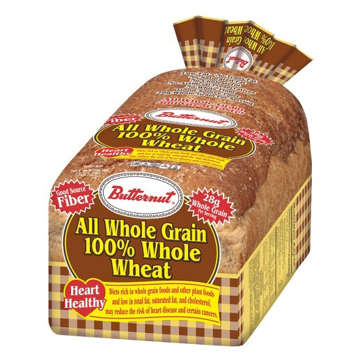 100% Whole Grain Bread
 Butternut Whole Wheat Bread 20 oz Tar