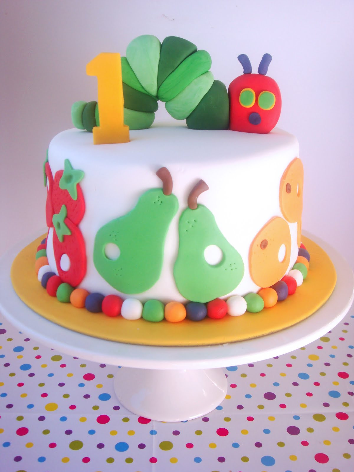 1St Birthday Cake
 butter hearts sugar Very Hungry Caterpillar Cake