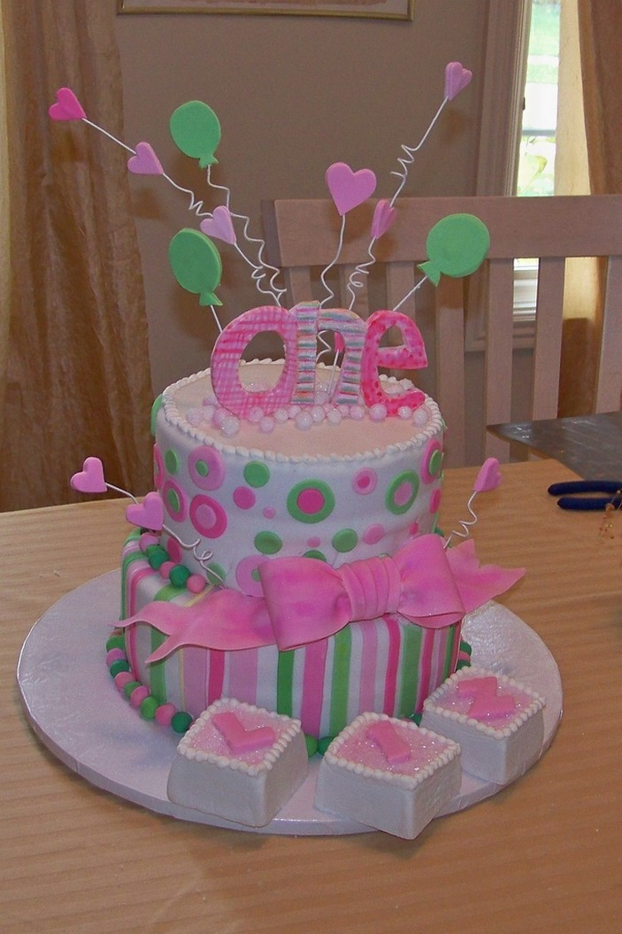 1St Birthday Cake
 Two Tier Mad Hatter Cake Design 1st Birthday Cake Idea